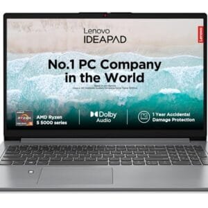 Lenovo IdeaPad 1 AMD Ryzen 5 5500U 15.6" (39.62cm) FHD Thin & Light Laptop (8GB/512GB SSD/Integrated AMD Graphics/Windows 11/Office 2021/HD Camera/1 Year ADP Free/Grey/1.6Kg),...