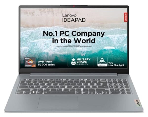 Lenovo Ideapad Slim 3 AMD Ryzen 5 7520U 15.6" (39.6Cm) FHD Thin and Light Laptop (16Gb/512GB SSD/Win 11/Office 2021/Backlit Keyboard/Alexa Built-in/3 Month Game Pass/Arctic...
