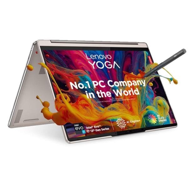 Lenovo Yoga 9 13th Gen Intel Evo i7 1360P 14"(35.56cm) 4K OLED 2-in-1 400Nits Laptop (16GB/1TB SSD/Win 11/Office 2021/Backlit KB/Pen 2.0/1Yr Warranty/Alexa/3 Month Game...